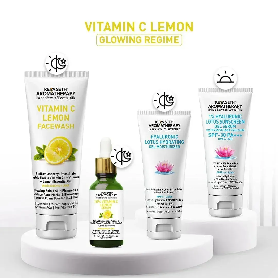 10% Vitamin C Lemon Serum, Sodium Ascorbyl Phosphate   Vitamin E & Lemon Essential Oil, Antioxidants   AHA, Glowing Skin & Firmness, Reduces Acne Marks