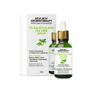 2% Salicylic Acid Tea Tree Serum, BHA   Terpineol, Acne, Blemishes, Blackheads, Whiteheads & Open Pores, Ichthyol Pale, Hyaluronic Acid, Vitamin E B5
