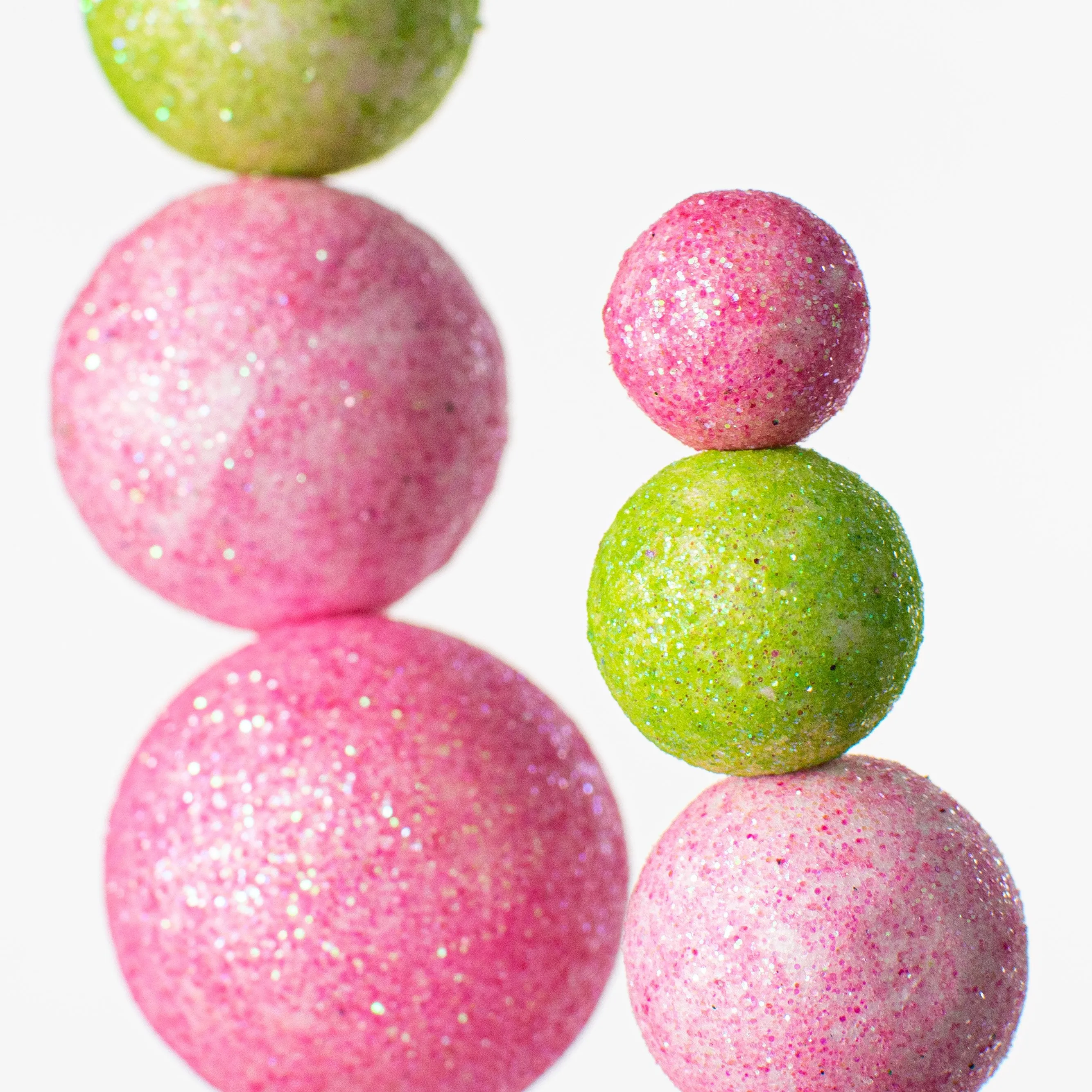 24" Metallic Ball Spray: Pink & Green