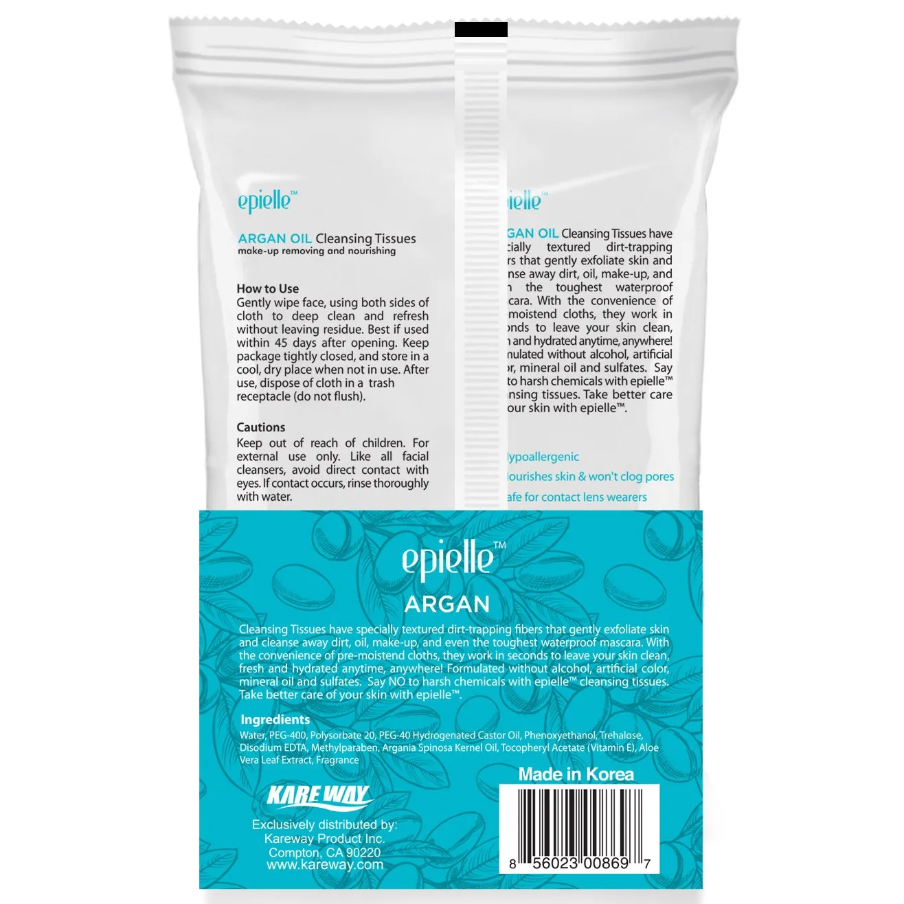 Argan Oil Make-Up Remover Cleansing Tissues | 60ct