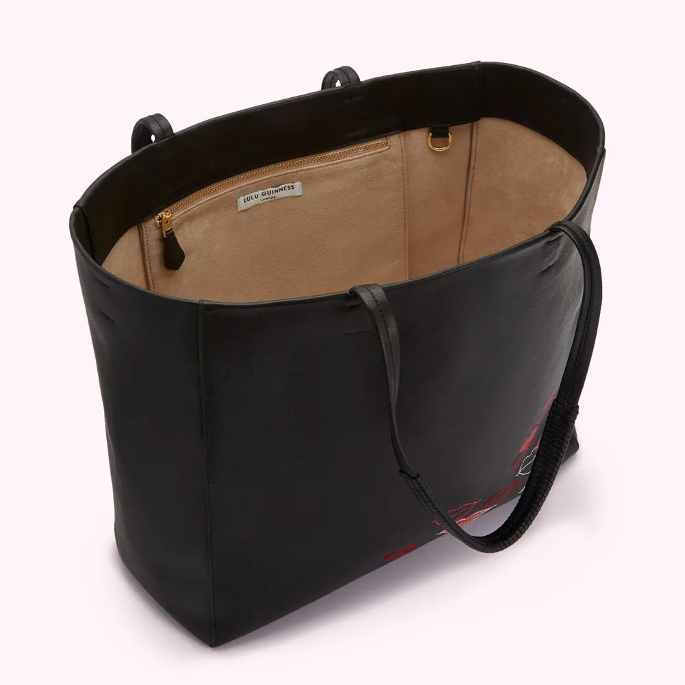 BLACK SKYE LIP FLURRY TOTE BAG