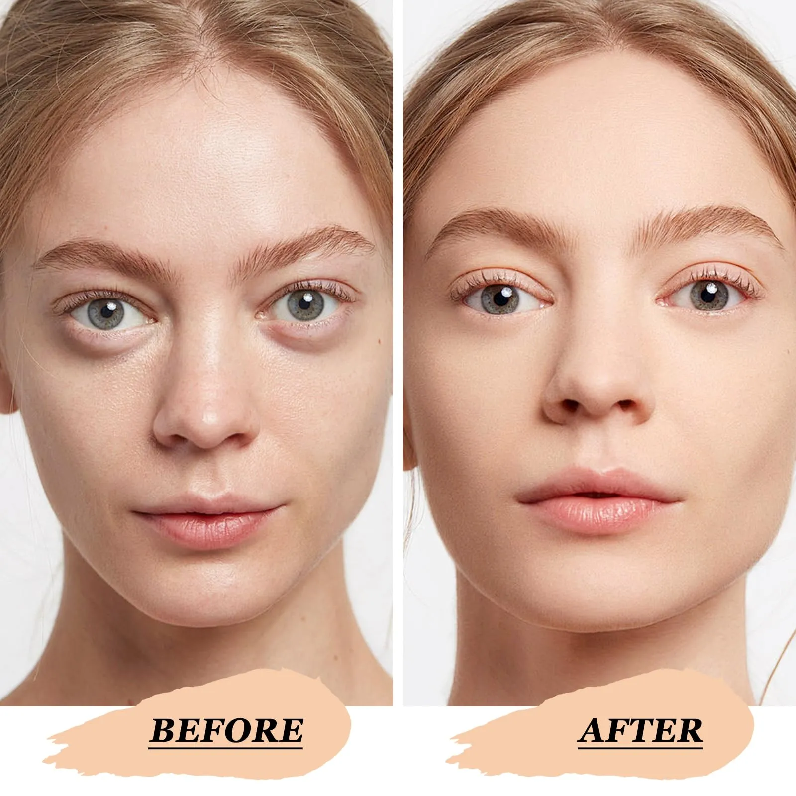 Boobeen Air Cushion BB Cream, Lightweight Moisturizing Foundation Face Makeup, Natural Matte Concealer for Dewy Finish, Conceal & Brighten Nude Base Primer Cream to Even Skin Tone, Long Lasting