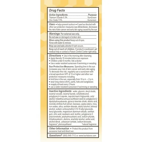 Burt's Bees BB Cream With SPF 15, Broad-Spectrum Sunscreen Tinted Lotion for All Skin Types, 98.9 Percent Natural Origin Skin Care, Light, 1.7 oz. Tube