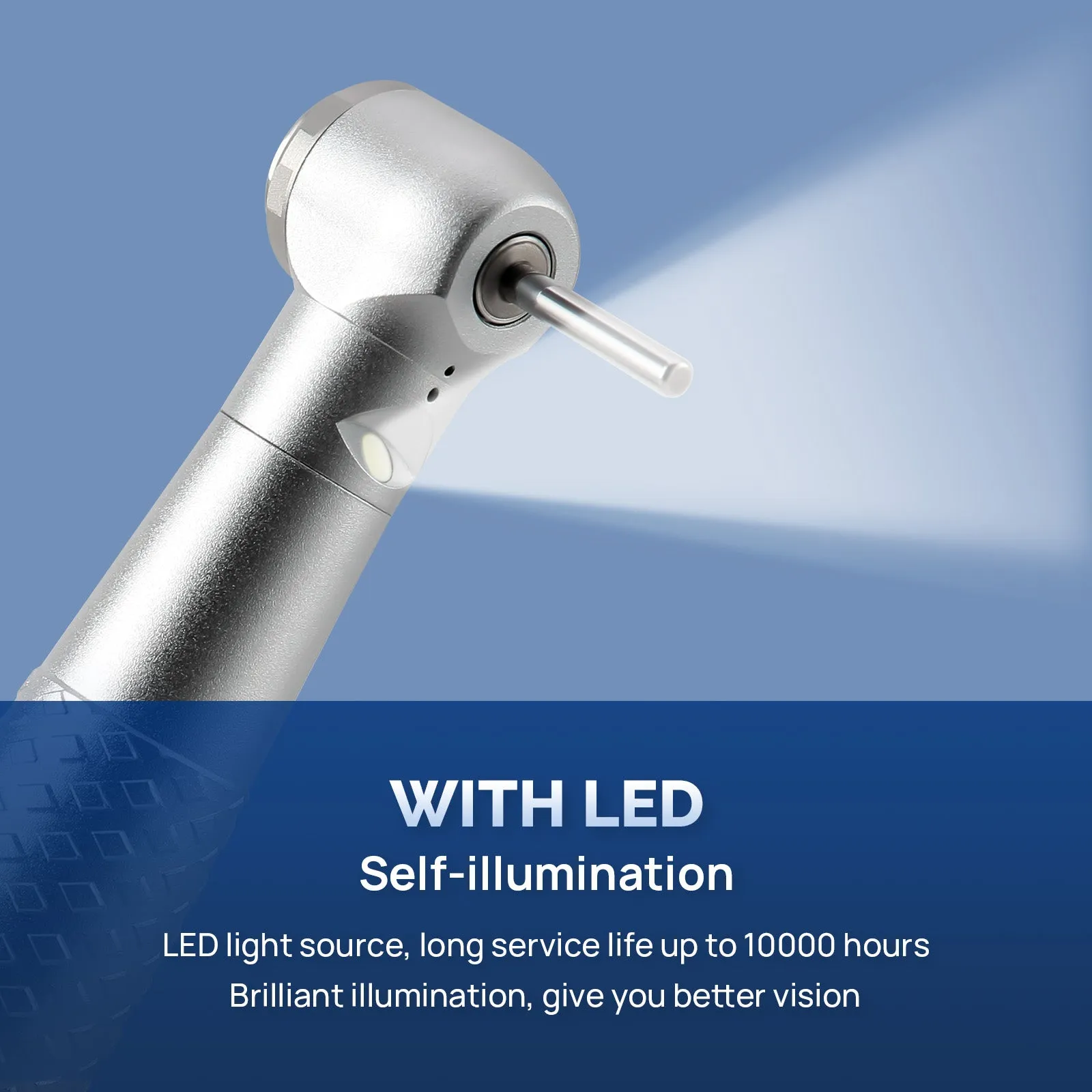 COXO CX207-2 LED High-Speed Air Turbine Handpiece Mini Head with Led Lighting
