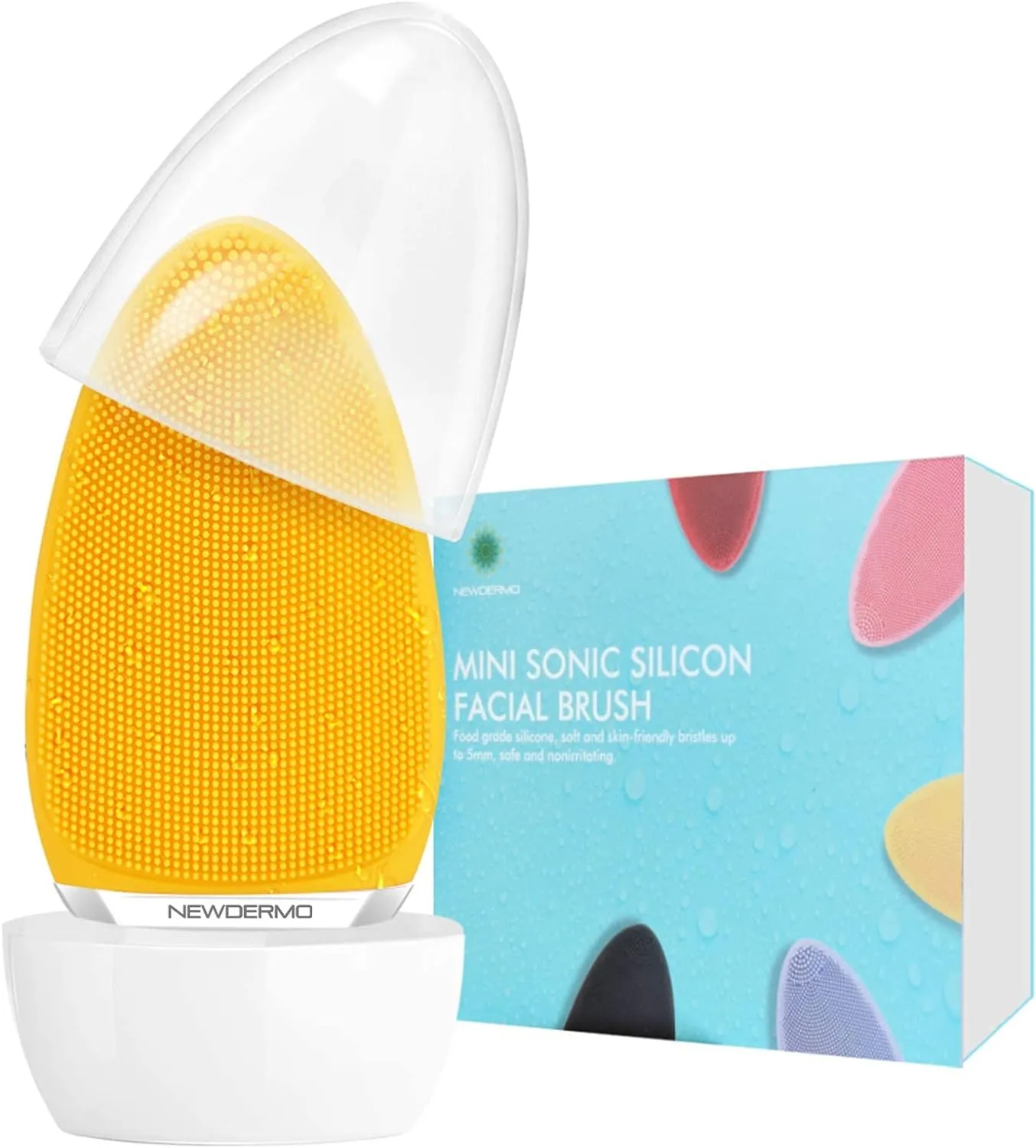 Electric Facial Cleansing Brush,Silicone Facial Brush, Waterproof Skin Care Device For Gentle Exfoliation,Deep Cleansing,Face Massage,Anti Aging - Pink