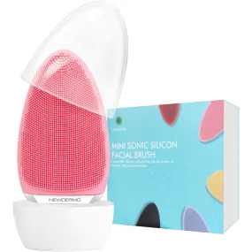 Electric Facial Cleansing Brush,Silicone Facial Brush, Waterproof Skin Care Device For Gentle Exfoliation,Deep Cleansing,Face Massage,Anti Aging - Pink