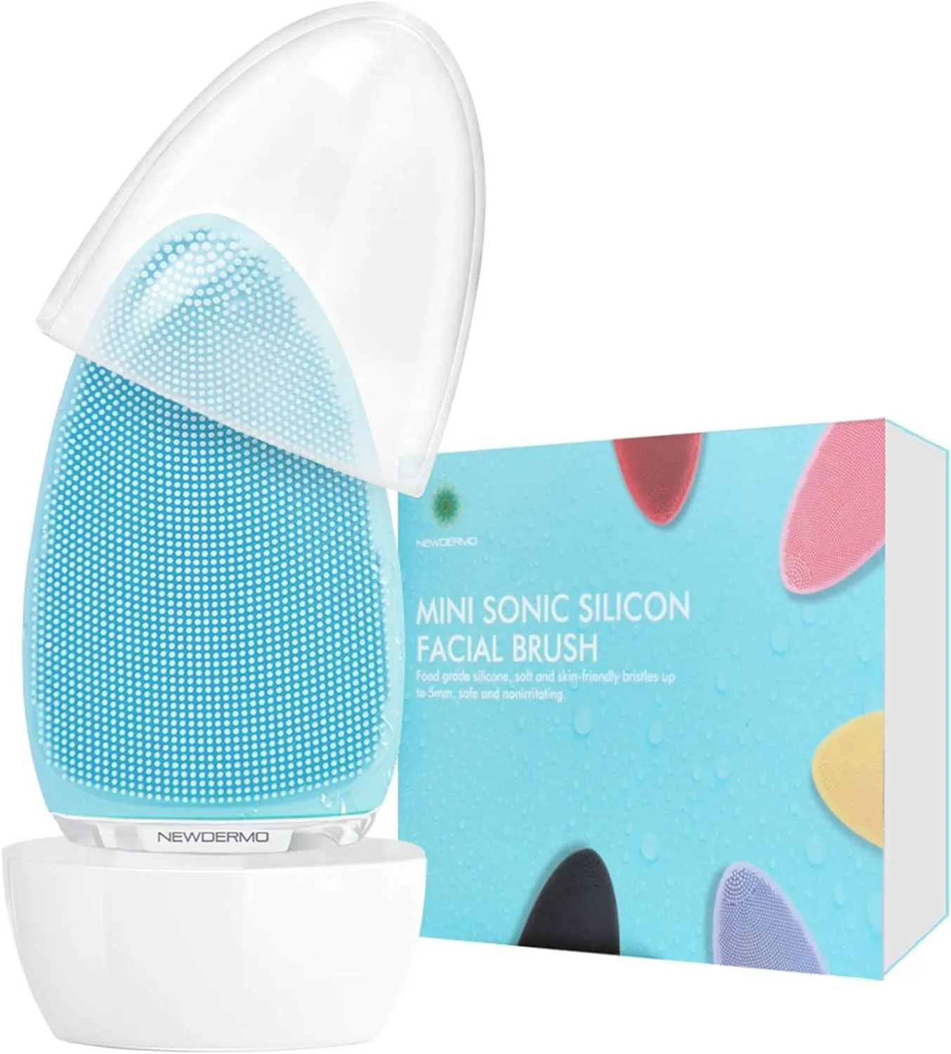 Electric Facial Cleansing Brush,Silicone Facial Brush, Waterproof Skin Care Device For Gentle Exfoliation,Deep Cleansing,Face Massage,Anti Aging - Pink