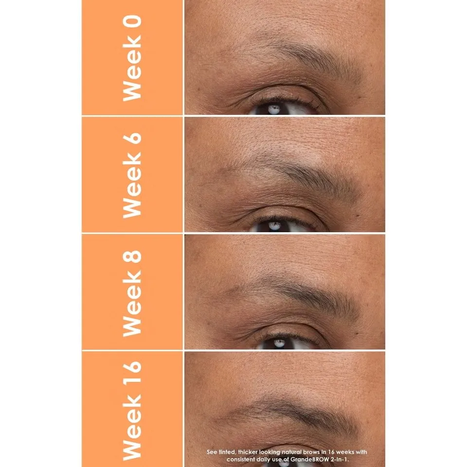 Grande Cosmetics GrandeBROW 2-In-1 Tinted Brow Gel   Brow Enhancing Serum