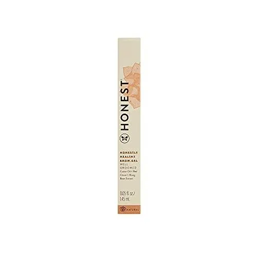 Honest Beauty Honestly Healthy Brow Gel, Clear with Castor Oil, Plant Derived Proteins, Silicone Free, Vegan, 0.05 Fl Oz
