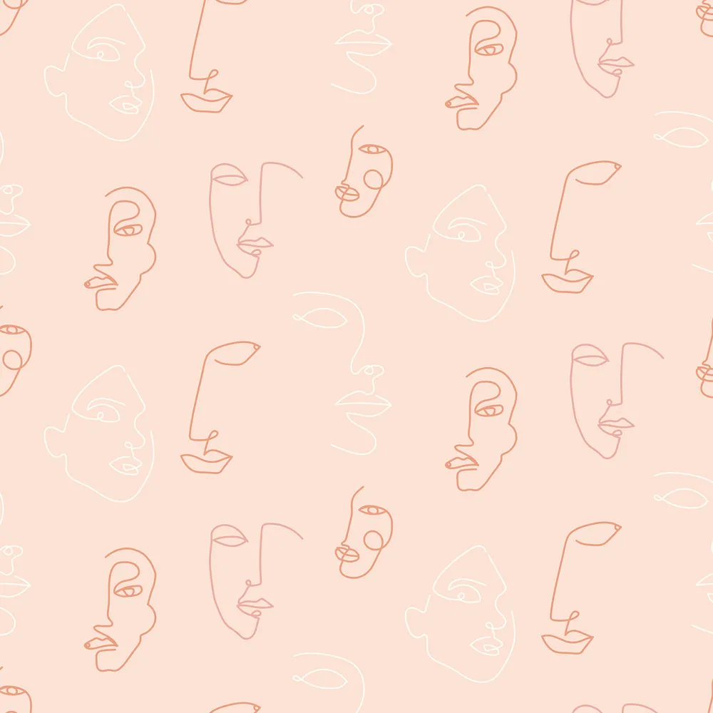 Kindred Wallpaper Blush Pink