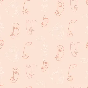 Kindred Wallpaper Blush Pink