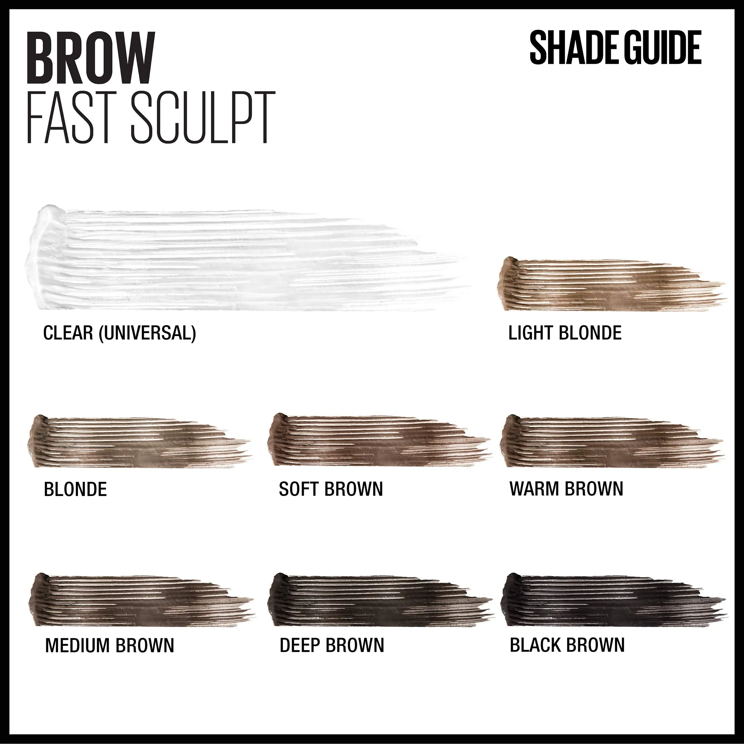Maybelline Brow Fast Sculpt, Shapes Eyebrows, Eyebrow Mascara Makeup, Black Brown, 0.09 Fl. Oz.