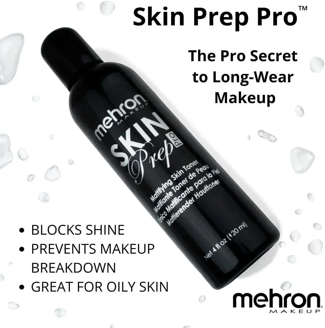 Mehron Makeup Skin Prep Pro Mattifying Skin Toner Long Lasting Spray 120 ML