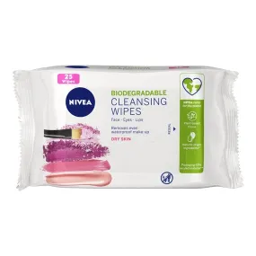 Nivea Biodegradable Face Wipes For Dry Skin 25s