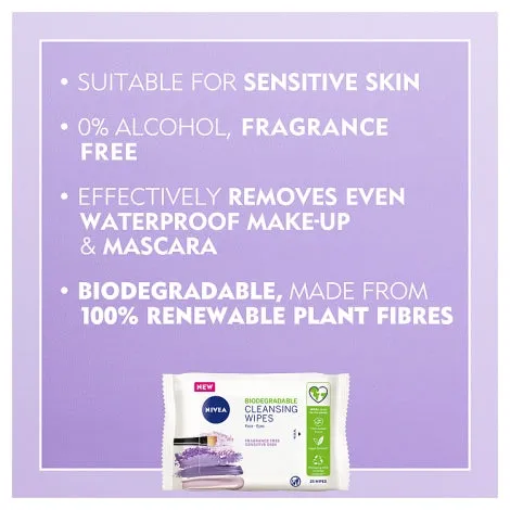 Nivea Sensitive Biodegradable Face Wipes
