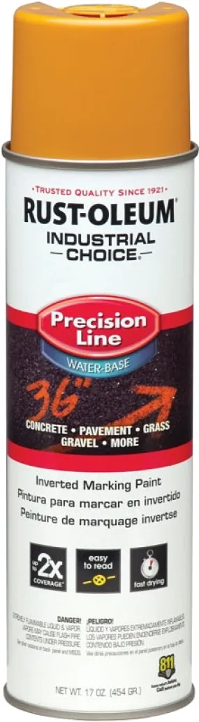 Rust-Oleum 203033 Inverted Marking Spray Paint, Caution Yellow, 17 oz, Can :CAN: QUANTITY: 1